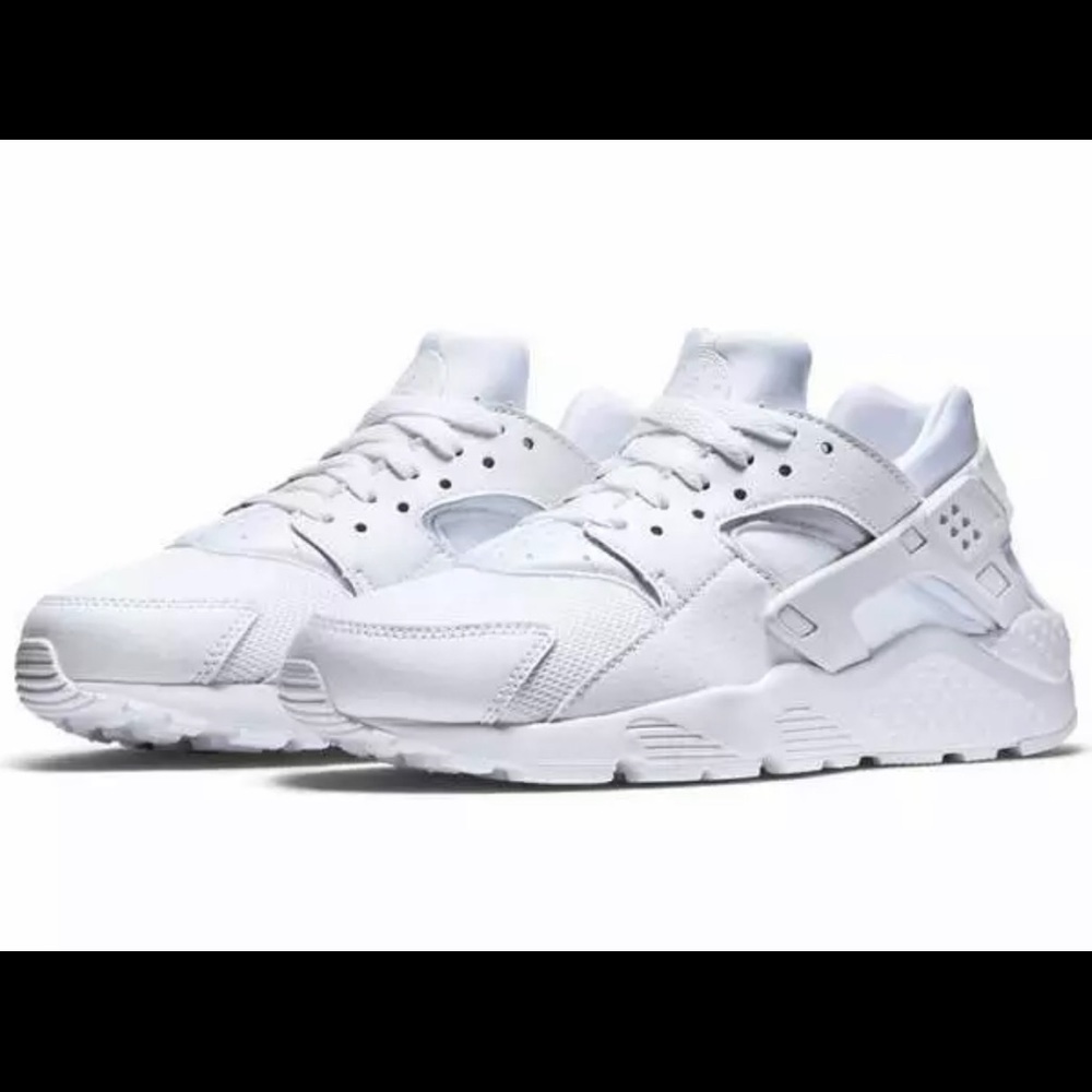 Nike Huarache Run Triple White Running Shoes 654275-110 GS Sz 5Y Women’s Siz 6.5